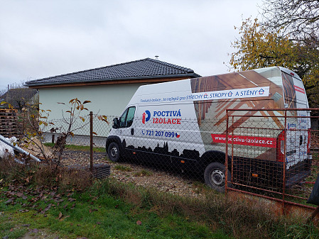 Izolace stropu dřevostavby v Útušicích